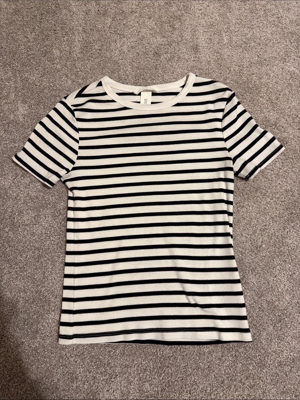 H&M striped rib knit sz M